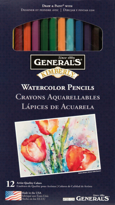 General's Kimberly Watercolor Pencils 12/Pkg-Assorted Colors 70012A - 044974070126