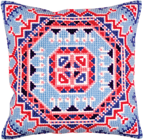 Collection D'Art Stamped Needlepoint Cushion 15.75"X15.75"-Persian Medallion -CD5375