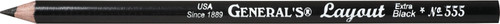 General Pencil Layout Graphite Drawing Pencils 12/Pkg-6B - 555GP