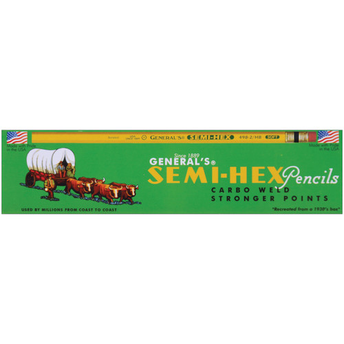 General Pencil Semi-Hex Graphite #2 Pencils 12/Pkg-2HB 4982 - 044974024983