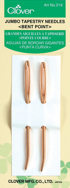 5 Pack Clover Gold Tapestry Bent Tip Needles-Jumbo 2/Pkg -219 - 051221402227