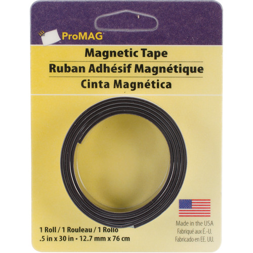 6 Pack ProMag Adhesive Magnetic Tape-.5"X30" -10868 - 015377123504