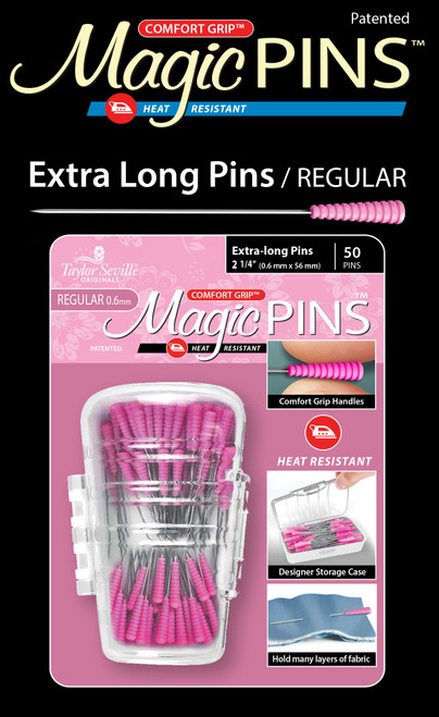 Taylor Seville Magic Pins - Extra Long Regular-Pink 50/Pkg - 219546 - 766152219546 Taylor Seville Magic Pins - Extra Long Regular-Pink 50/Pkg - 219546 - 766152219546