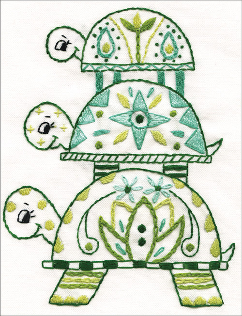 Design Works Counted Cross Stitch Kit 5"X7"-Turtles (14 Count) DW3306