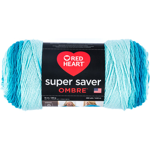 2 Pack - Red Heart Super Saver Ombre Yarn-Scuba - E305-3961 - 073650020278