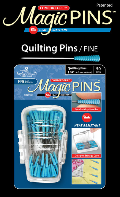 Taylor Seville Magic Pins Quilting Fine-Blue 50/Pkg 219560 - 766152219560