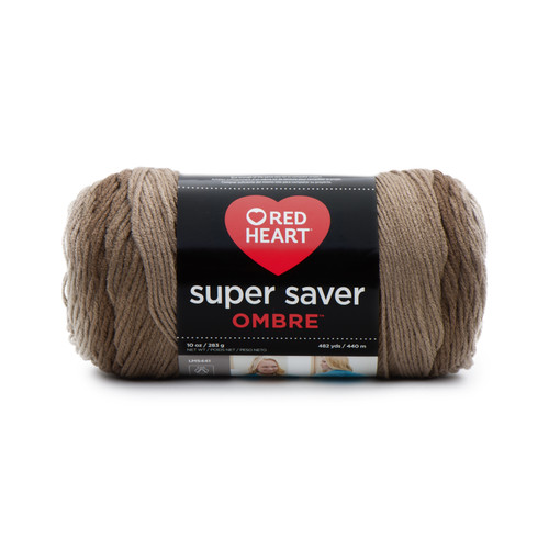 2 Pack - Red Heart Super Saver Ombre Yarn-Cocoa - E305-3987 - 073650024948