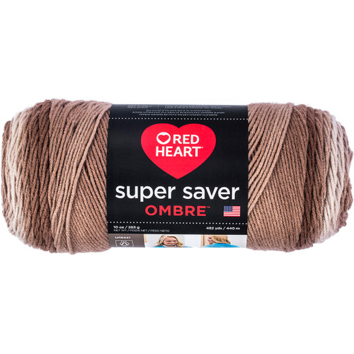 2 Pack - Red Heart Super Saver Ombre Yarn-Cocoa - E305-3987 - 073650024948