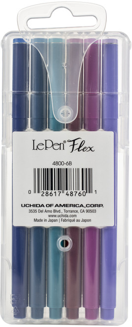 Uchida Le Pen Flex Set 6/Pkg-Jewel Colors - 4800-6B