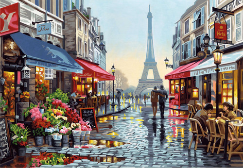 Paint Works Paint By Number Kit 20"X14"-Paris Flower Shop 73-91651 - 088677916510