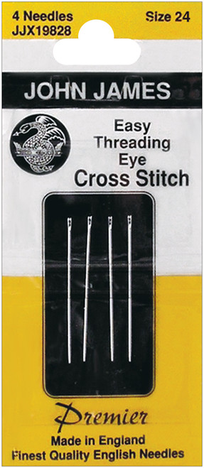 12 Pack - John James Easy Threading Calyxeye Hand Needles-Size 24 4/Pkg - JJX198-24 - 783932201348