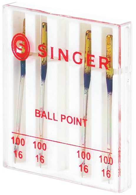 6 Pack Singer Universal Ball Point Machine Needles-Size 16/100 4/Pkg -4839