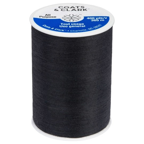6 Pack - Coats Dual Duty All-Purpose Thread 400yd-Black - 230A-2 - 073650138010