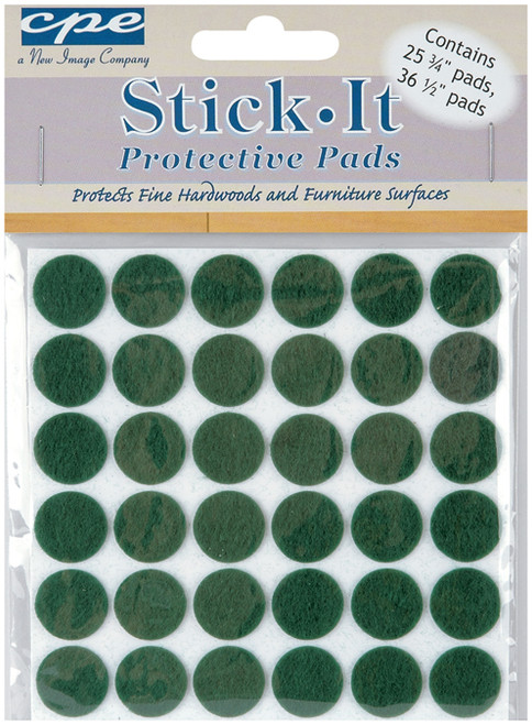 Stick-It Felt Protective Pads 61/Pkg-Green 304-66 - 008311304664