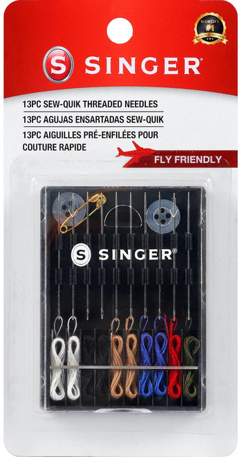 6 Pack Singer Sew-Quik Threaded Hand Needle Kit01925 - 075691019259