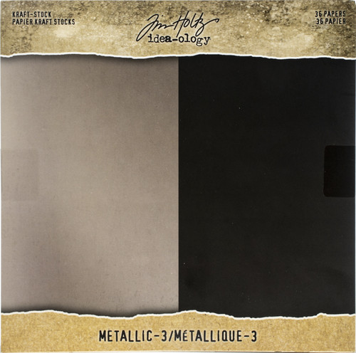 Idea-Ology Paper Stash Kraft Metallic Paper Pad 8"X8" 36/Pkg-Metallic 3 TH94021 - 040861940213