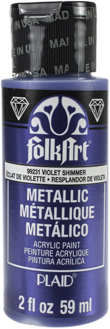 FolkArt Metallic Acrylic Paint 2oz-Violet Shimmer - SM-99231 FolkArt Metallic Acrylic Paint 2oz-Violet Shimmer - SM-99231