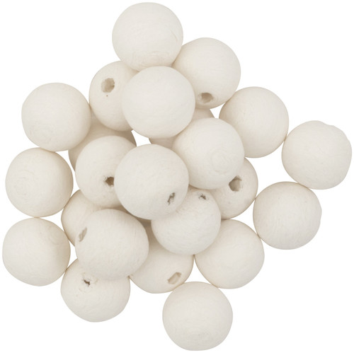 Lia Griffith Cotton Spun Paper Balls 20mm 24/Pkg-White PLG42002