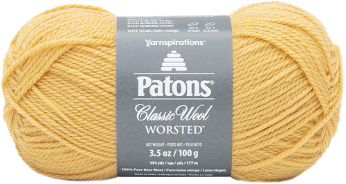 Patons Classic Wool Yarn-Sunshine - 244077-77755 - 057355450684 Patons Classic Wool Yarn-Sunshine - 244077-77755 - 057355450684