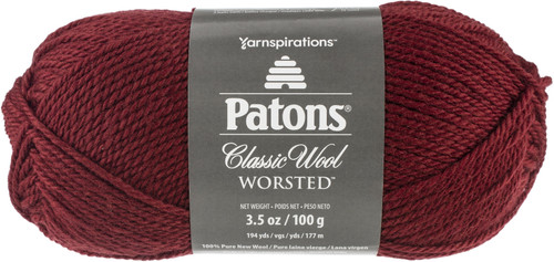 Patons Classic Wool Yarn-Claret - 244077-44474 - 057355450608