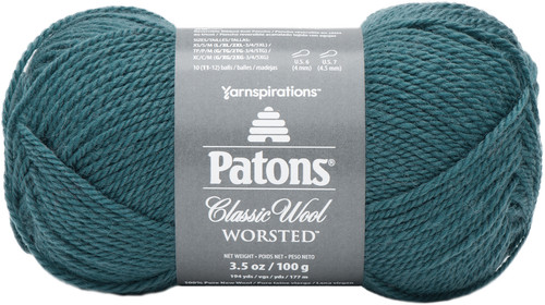 Patons Classic Wool Yarn-Rich Teal 244077-77768 - 057355450813