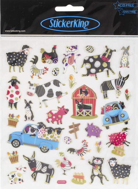 Sticker King Stickers-Abstract Fun Farm SK129MC-4310 - 679924431018