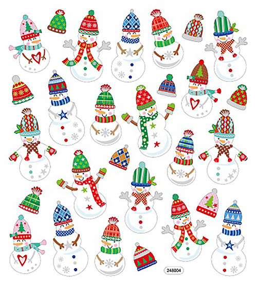 Sticker King Stickers-Snowmen W/Hats SK129MC-1516