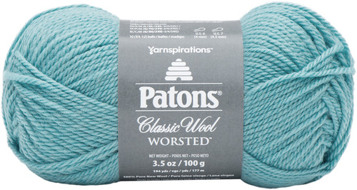 Patons Classic Wool Yarn-Teal Chalk 244077-77767 - 057355450806