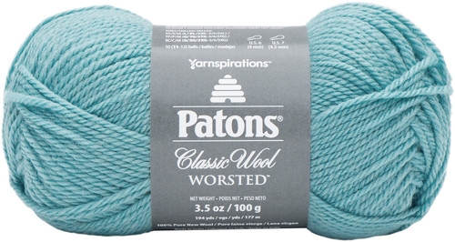 Patons Classic Wool Yarn-Teal Chalk - 244077-77767 - 057355450806