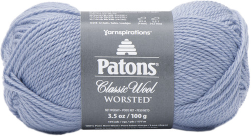 Patons Classic Wool Yarn-Blue Fog - 244077-77770 - 057355450837 Patons Classic Wool Yarn-Blue Fog - 244077-77770 - 057355450837