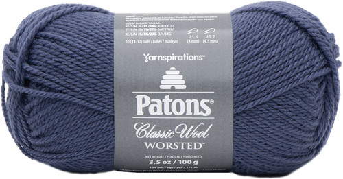 Patons Classic Wool Yarn-Indigo - 244077-77772 - 057355450851 Patons Classic Wool Yarn-Indigo - 244077-77772 - 057355450851