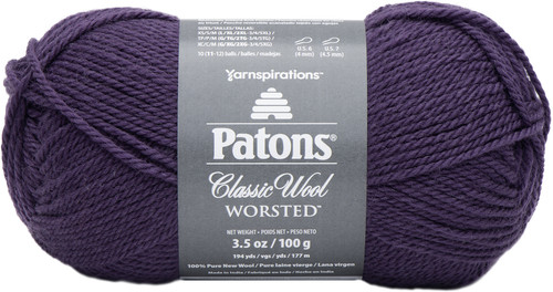 Patons Classic Wool Yarn-Purple Night - 244077-77782 - 057355450950