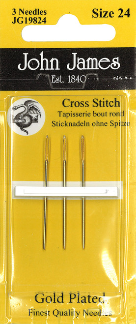 12 Pack - John James Gold Tapestry Hand Needles-Size 24 3/Pkg - JG198-24 - 783932201133
