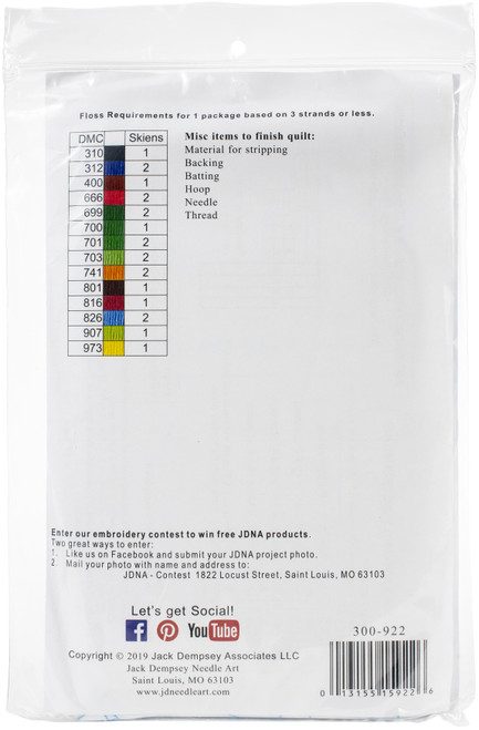 Jack Dempsey Stamped White Nursery Quilt Blocks 9"X9" 12/Pkg-Dinosaurs - 300 922