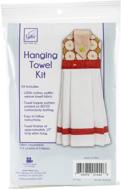 June Tailor Quilt As You Go Hanging Towel Kit-19" Long JT1449 - 730976014496