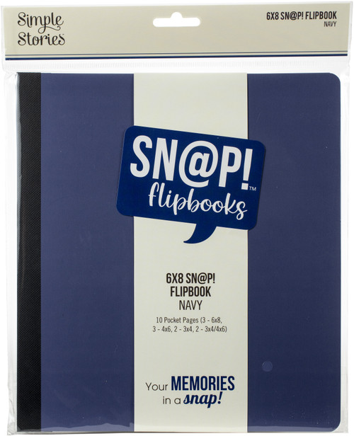 Simple Stories Sn@p! Flipbook 6"X8"-Navy - SNAP6X8F-13306 - 816502026406 Simple Stories Sn@p! Flipbook 6"X8"-Navy - SNAP6X8F-13306 - 816502026406