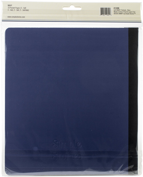 Simple Stories Sn@p! Flipbook 6"X8"-Navy - SNAP6X8F-13306 Simple Stories Sn@p! Flipbook 6"X8"-Navy - SNAP6X8F-13306