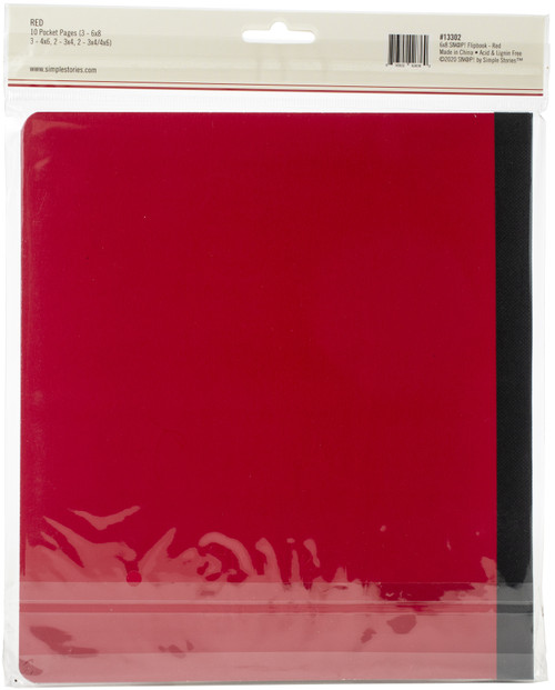 Simple Stories Sn@p! Flipbook 6"X8"-Red - SNAP6X8F-13302 Simple Stories Sn@p! Flipbook 6"X8"-Red - SNAP6X8F-13302