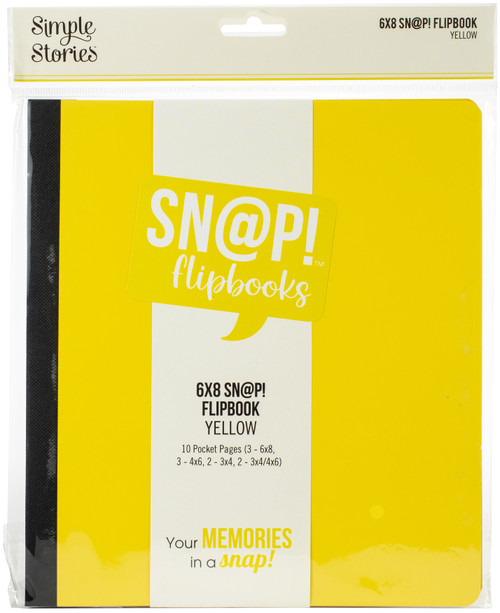 Simple Stories Sn@p! Flipbook 6"X8"-Yellow - SNAP6X8F-13303 - 816502026376