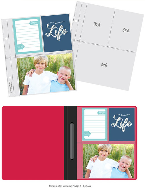 Simple Stories Sn@p! Pocket Pages For 6"X8" Flipbooks 10/Pkg-(1) 4"X6" & (2) 3"X4" Pockets SS13312