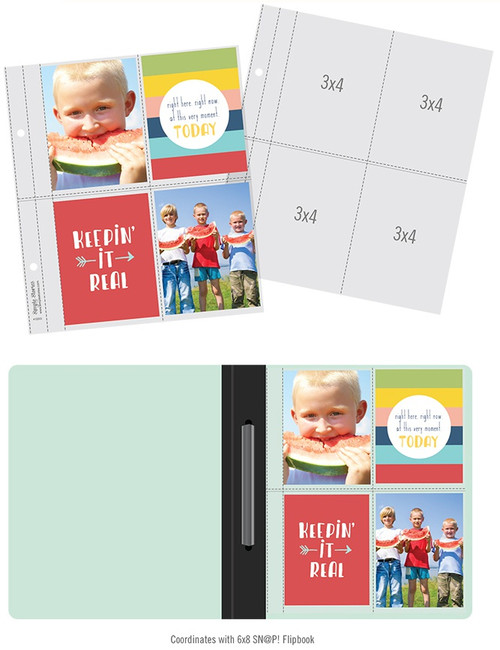 Simple Stories Sn@p! Pocket Pages For 6"X8" Flipbooks 10/Pkg-(4) 3"X4" Pockets SS13313