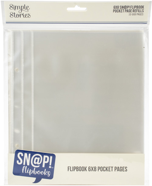 Simple Stories Sn@p! Pocket Pages For 6"X8" Flipbooks 10/Pkg-(1) 6"X8" Pocket SS13310 - 812247028897