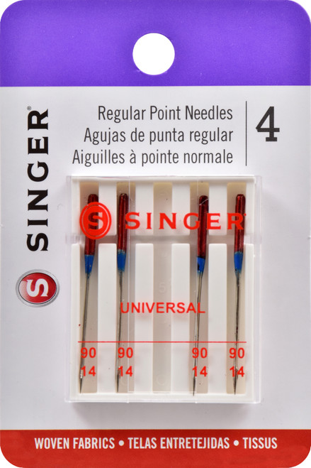 6 Pack Singer Universal Regular Point Machine Needles-Size 14/90 4/Pkg 4723 - 075691047238