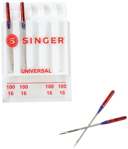 6 Pack Singer Universal Regular Point Machine Needles-Size 16/100 4/Pkg 4731