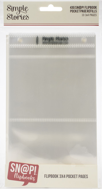 Simple Stories Sn@p! Pocket Pages For 4"X6" Flipbooks 10/Pkg-(2) 3"X4" Pockets - SS13324 - 812247024233 Simple Stories Sn@p! Pocket Pages For 4"X6" Flipbooks 10/Pkg-(2) 3"X4" Pockets - SS13324 - 812247024233