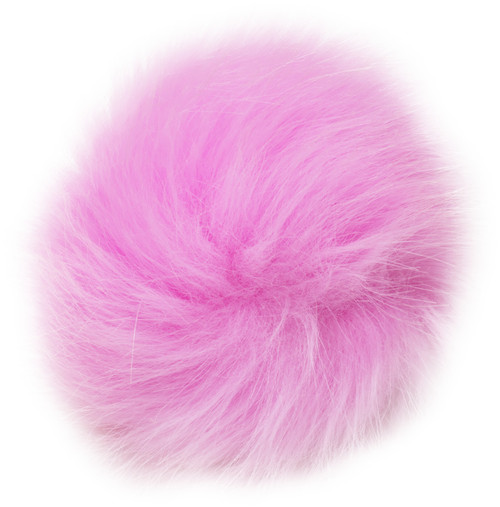 Pepperell Braiding Faux Fur Pom With Loop-Pink - FFPALL-11