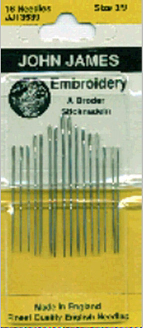 12 Pack - John James Embroidery Hand Needles-Size 3/9 16/Pkg - JJ135-39 - 783932200402
