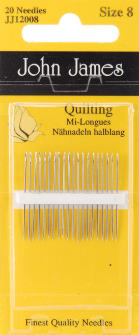 12 Pack - John James Quilting/Betweens Hand Needles-Size 8 20/Pkg - JJ12008 - 783932200228