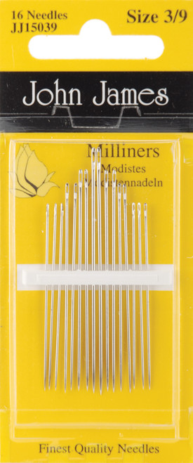12 Pack - John James Milliners Hand Needles-Size 3/9 16/Pkg - JJ150-39 - 783932200709