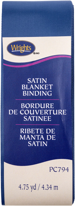 3 Pack Wrights Single Fold Satin Blanket Binding 2"X4.75yd-Stone Blue 117-794-584 - 070659964992